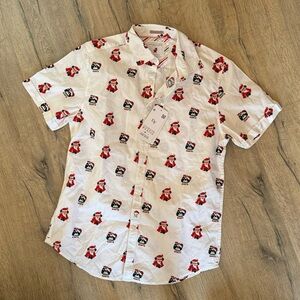 D&F | Christmas Gamer Santa Claus Button Up